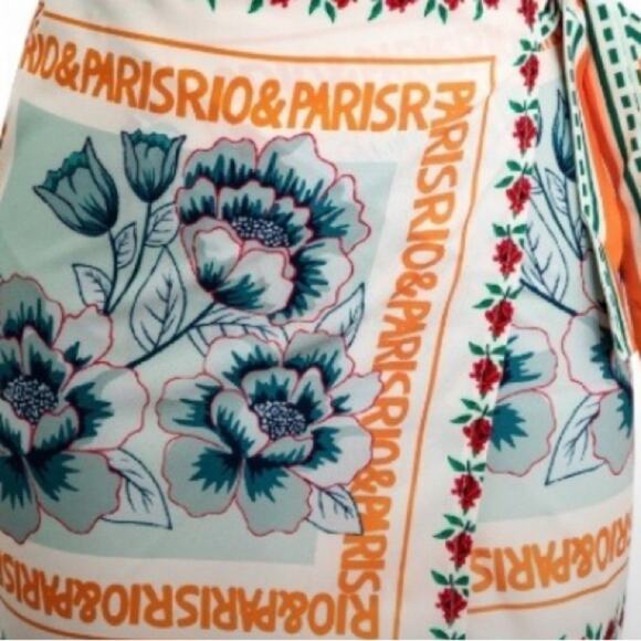 Beautiful colorful skirt size L summer wear light weight new never used - Picture 2 of 9